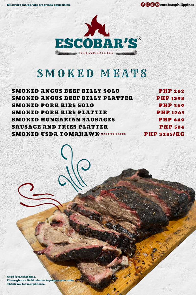 Escobar’s Steakhouse Photo Menu 5