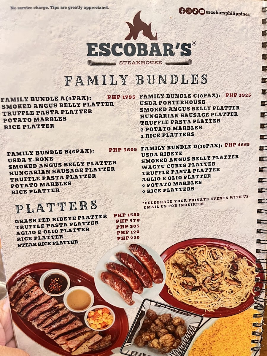 Escobar’s Steakhouse Photo Menu 6
