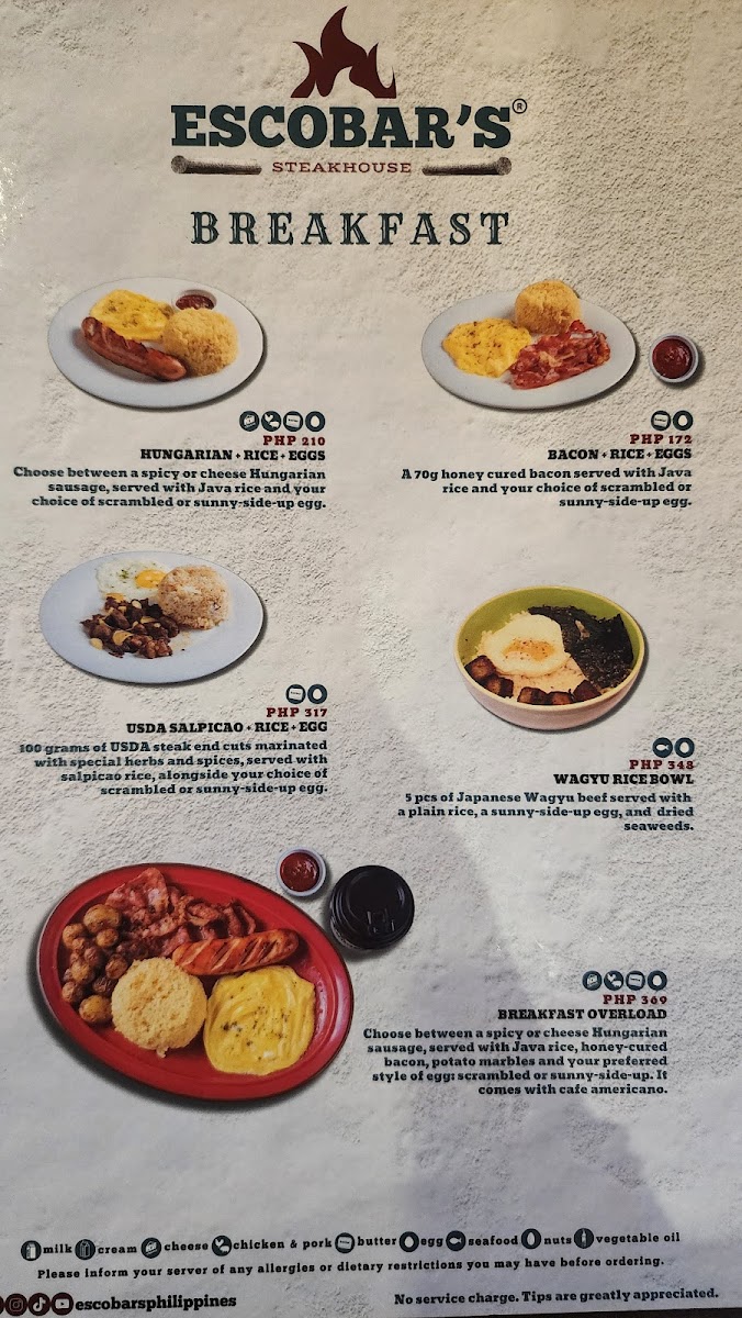Escobar’s Steakhouse Photo Menu 8
