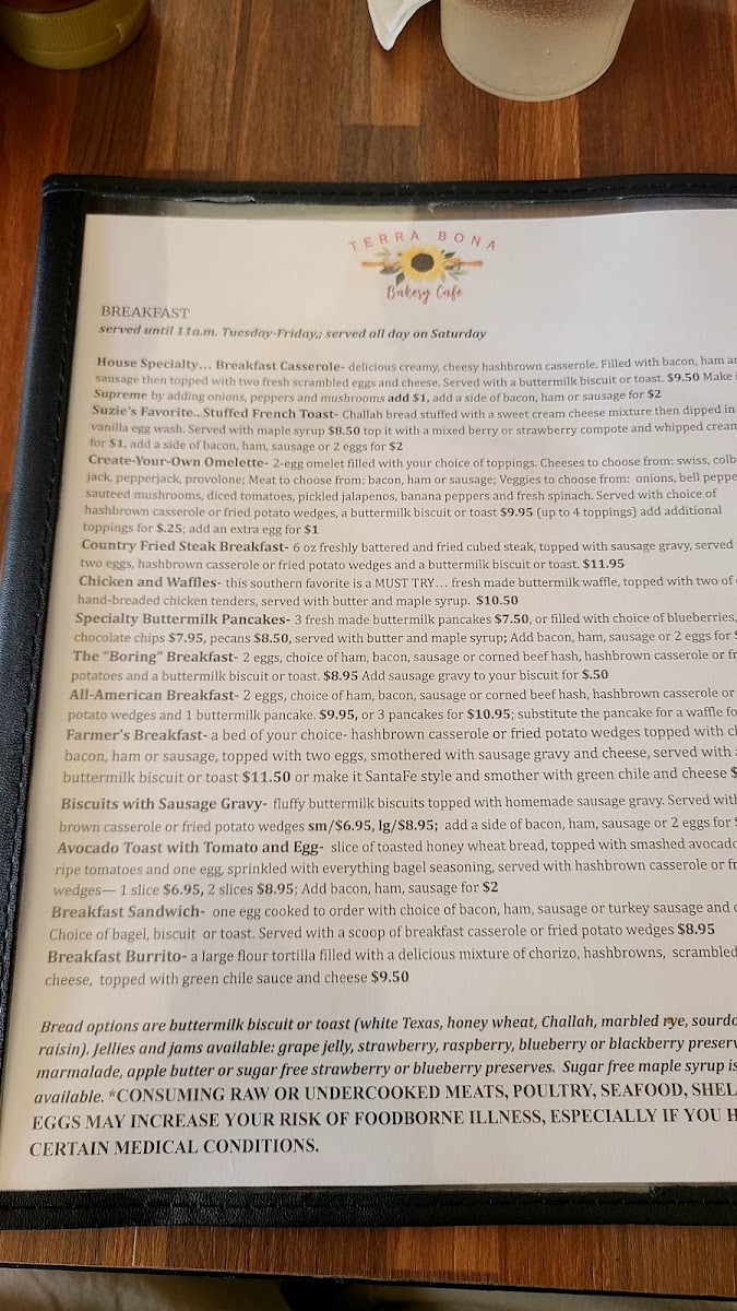 Terra Bona Bakery Cafe Photo Menu 2