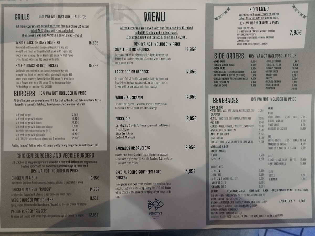 Peggotty’s Fish & Grills Photo Menu 2