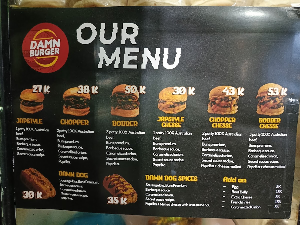 Demen Kopi x Damn Burger Photo Menu 3
