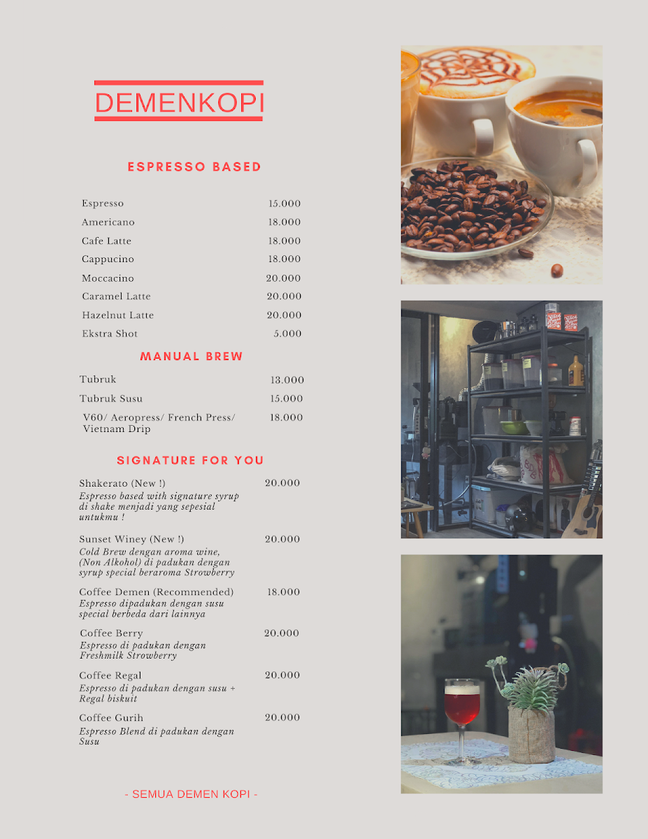 Demen Kopi x Damn Burger Photo Menu 5