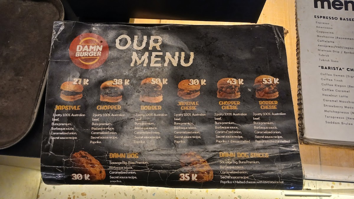 Demen Kopi x Damn Burger Photo Menu 6