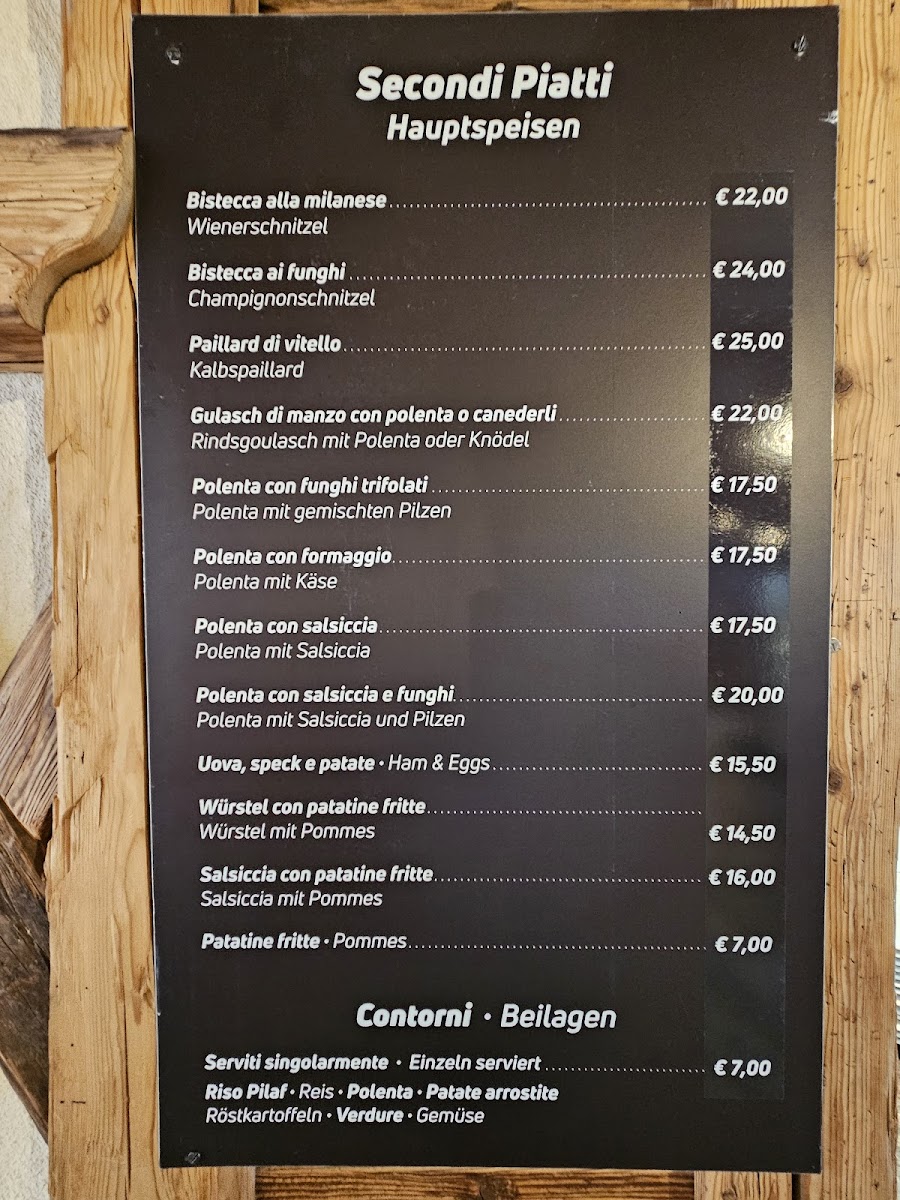 Restaurant auf dem Piz Seteur Photo Menu 4