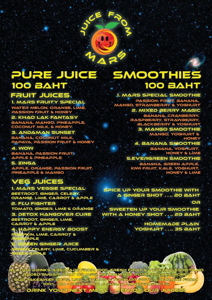 Juice from Mars | Restaurant Photo Menu 4