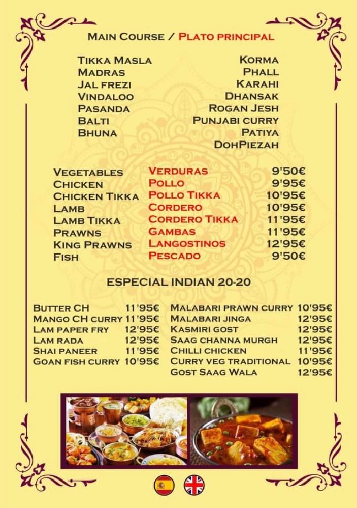Indian 2020 restaurant Photo Menu 2