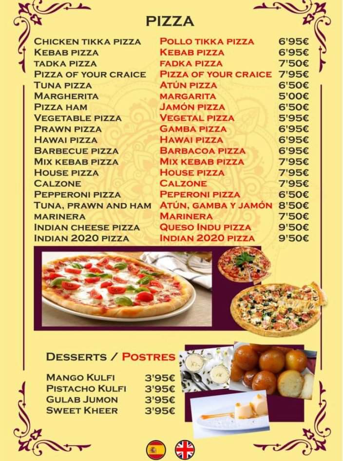 Indian 2020 restaurant Photo Menu 4