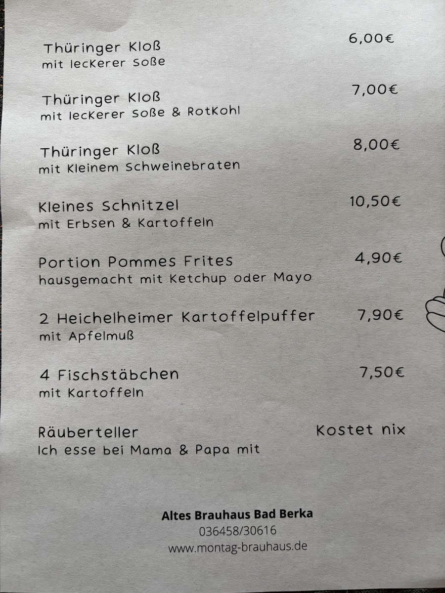 Restaurant Altes Brauhaus Photo Menu 2