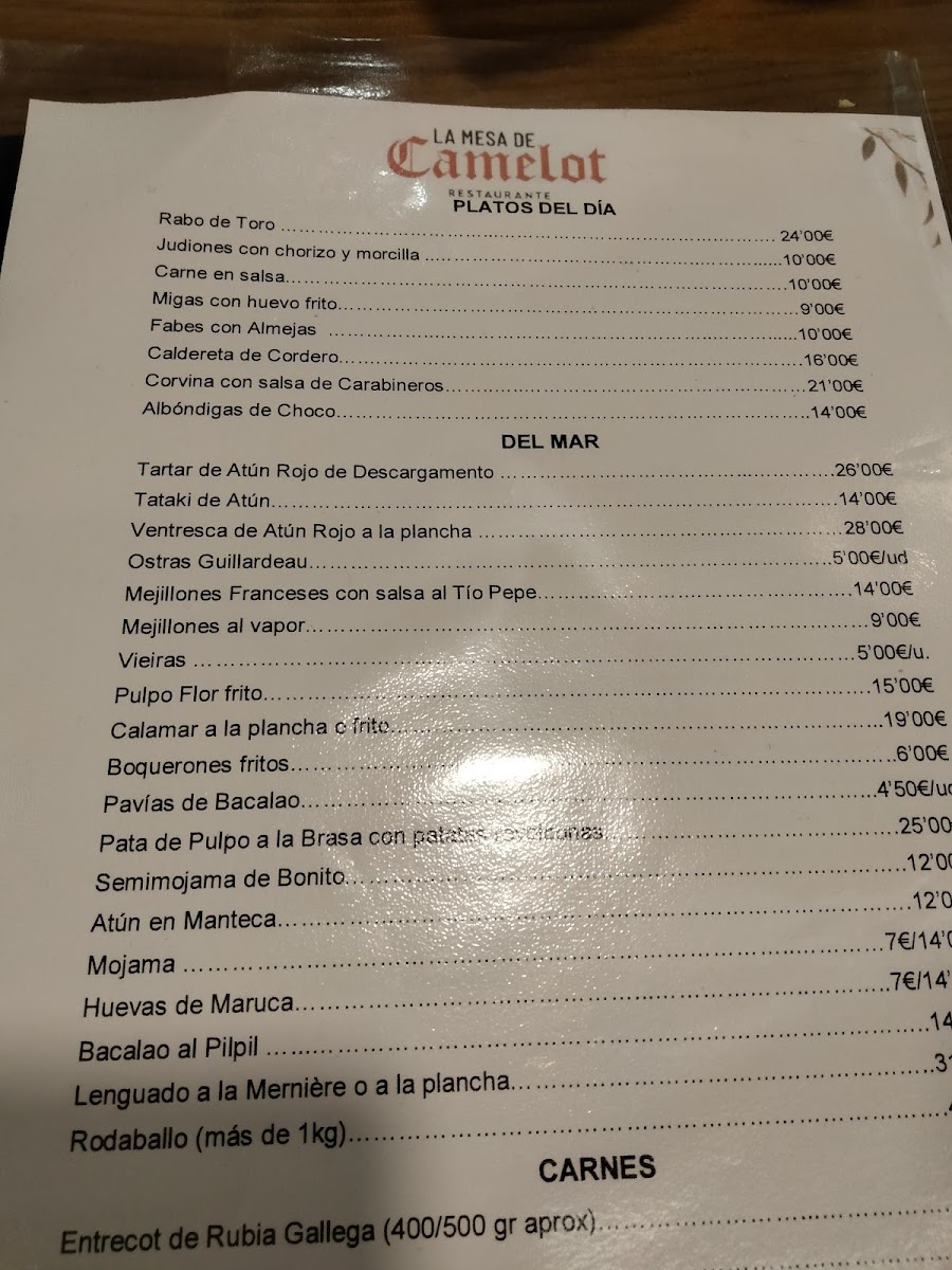 LA MESA DE CAMELOT Photo Menu 3