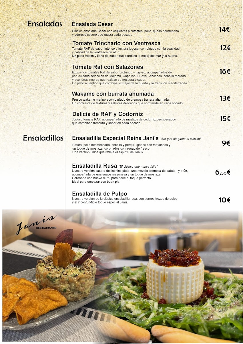 Janis Gastrobar Photo Menu 1