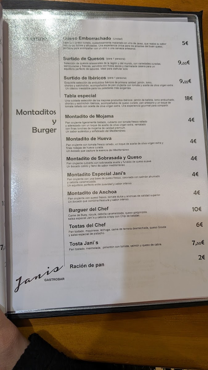 Janis Gastrobar Photo Menu 8