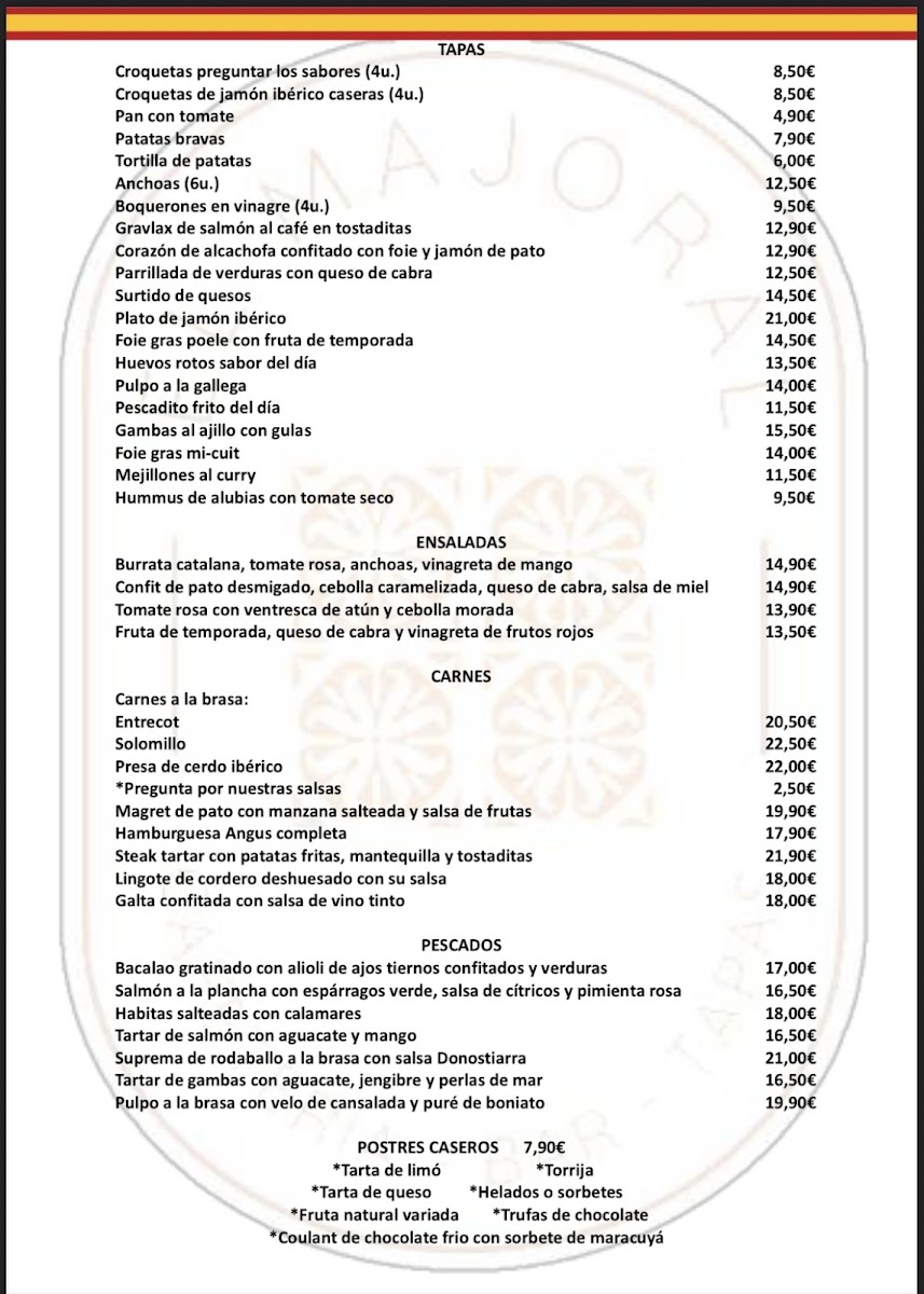 EL Majoral - Sitges Photo Menu 3