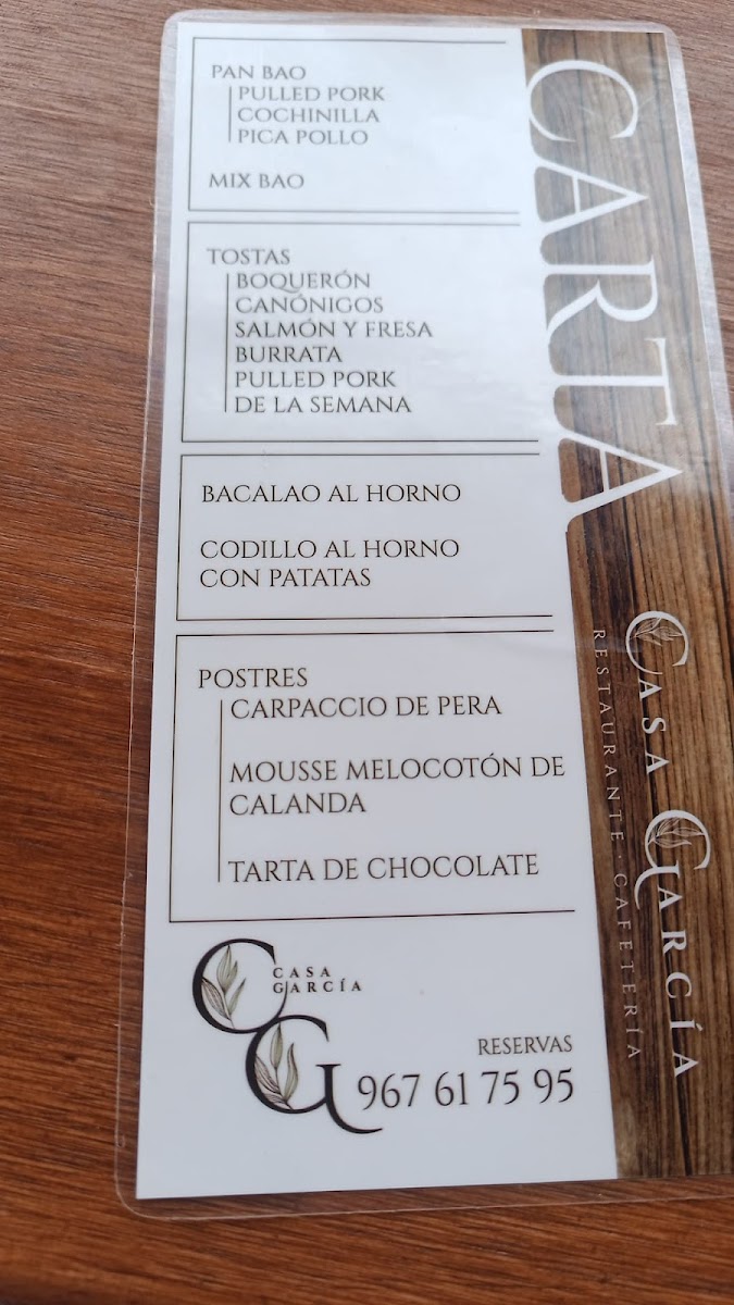 Hermanos García Photo Menu 3