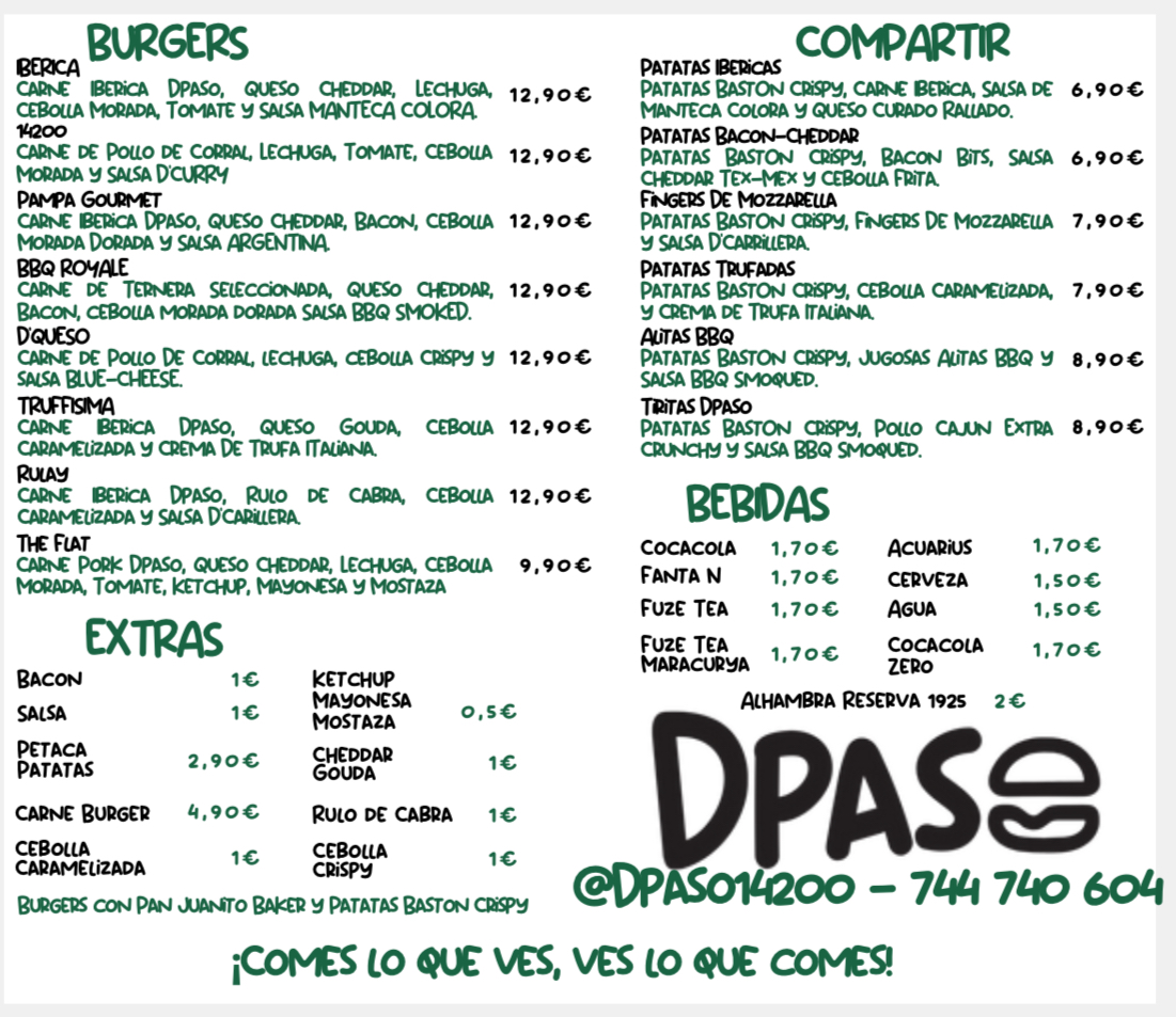 Hamburguesería Dpaso Photo Menu 1