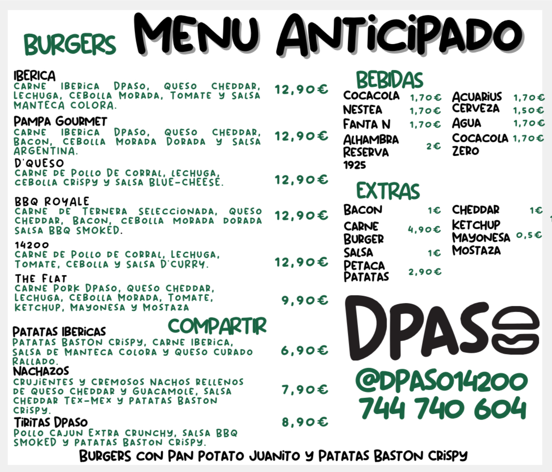 Hamburguesería Dpaso Photo Menu 2