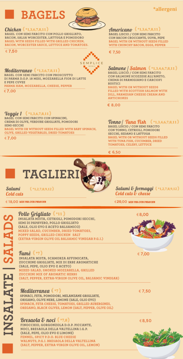 Semplice Café Photo Menu 1