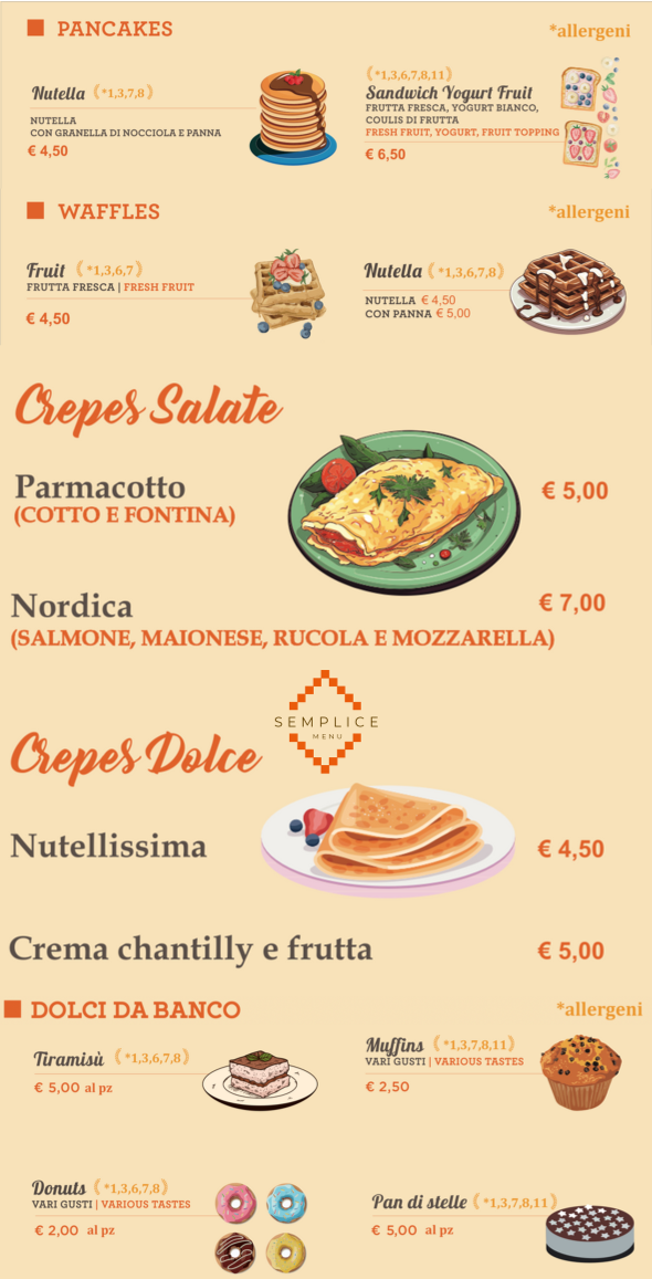 Semplice Café Photo Menu 2