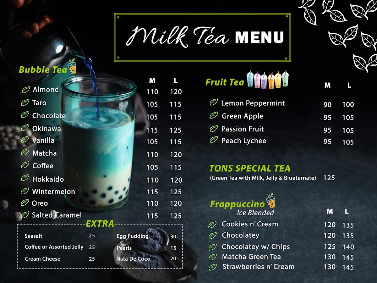 Tons Cafe Photo Menu 1