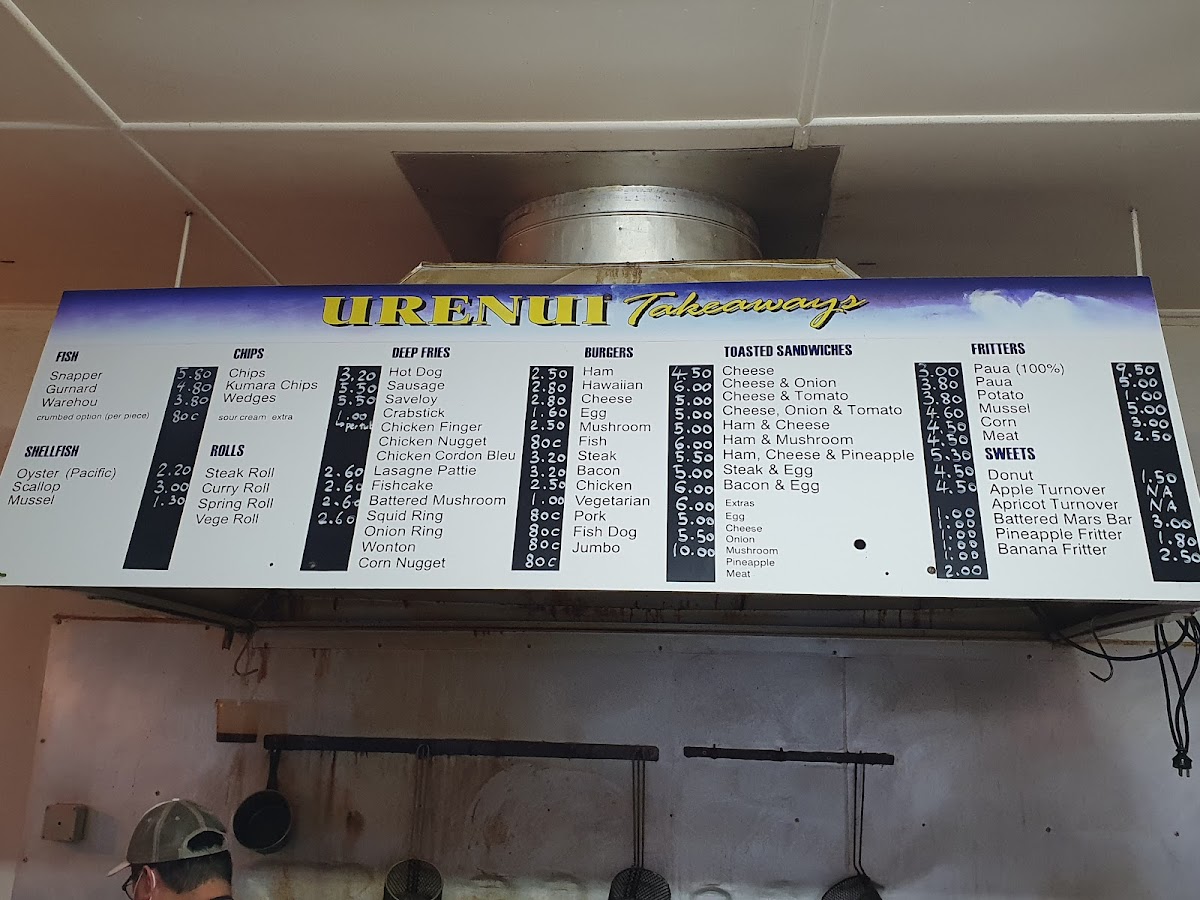 Urenui Takeaways Photo Menu 2