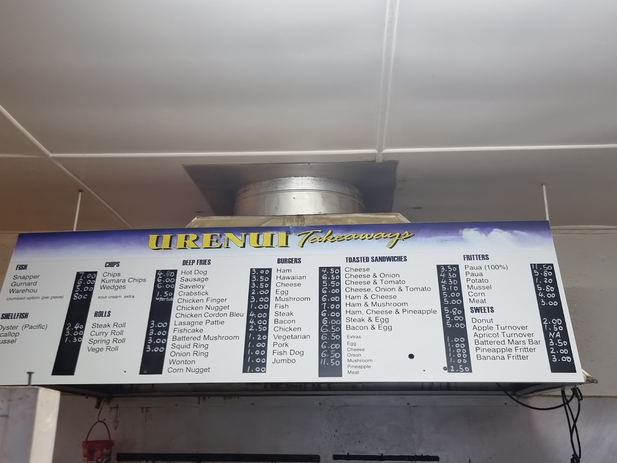 Urenui Takeaways Photo Menu 3