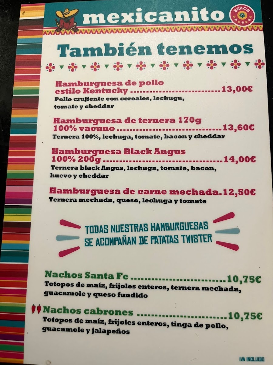 Restaurant Mexicanito Photo Menu 2