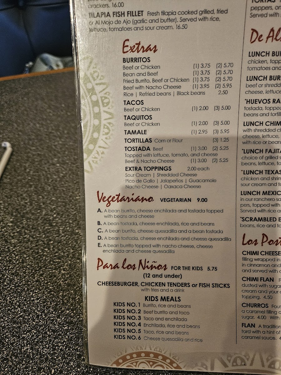 Jalapenos Mexican Restaurant Photo Menu 2