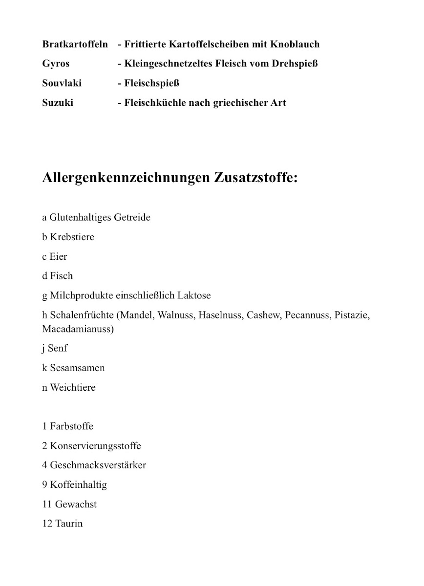 Sportheim TSV Der Grieche Photo Menu 5