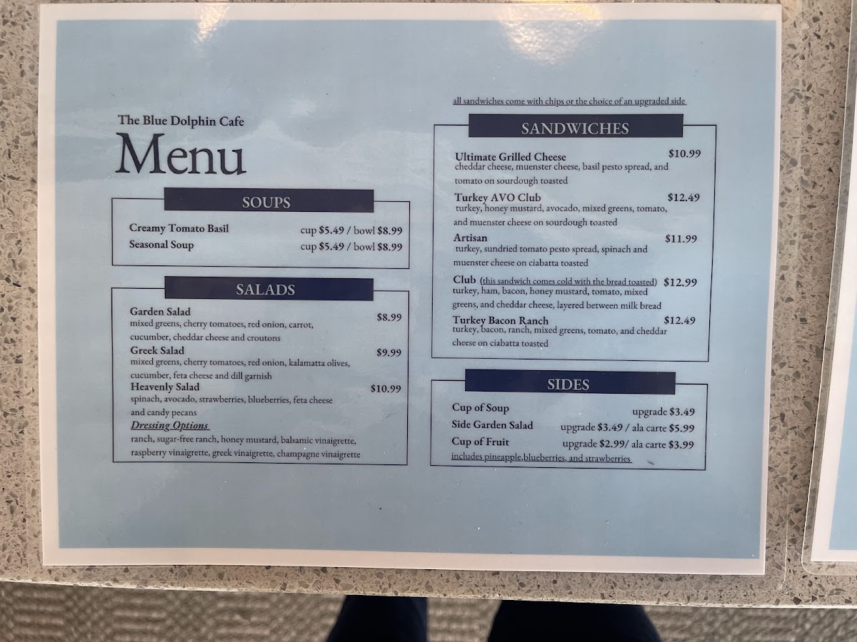 The Blue Dolphin Photo Menu 4
