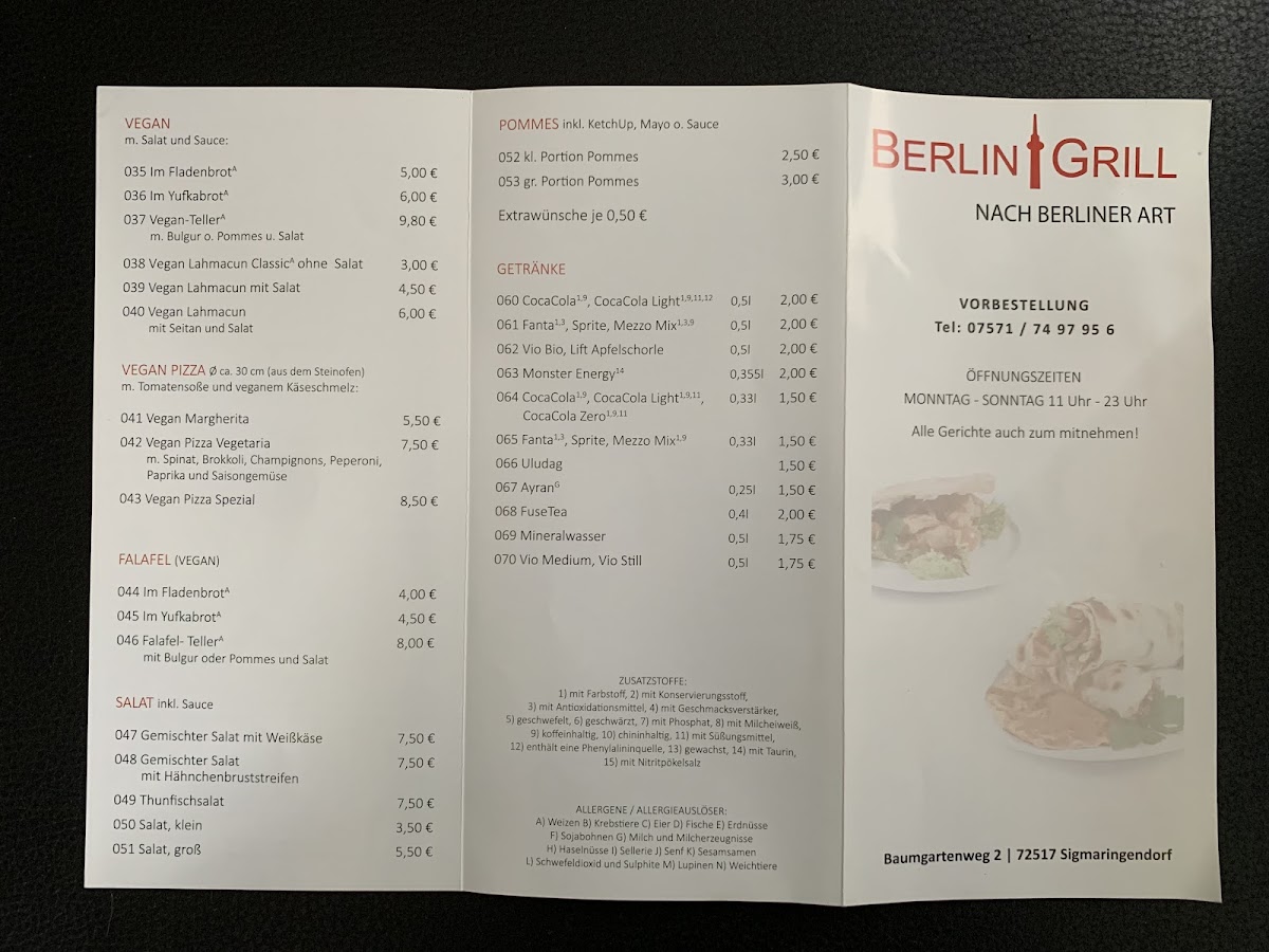 Berlin Grill Photo Menu 3