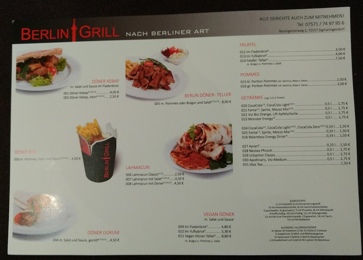 Berlin Grill Photo Menu 5