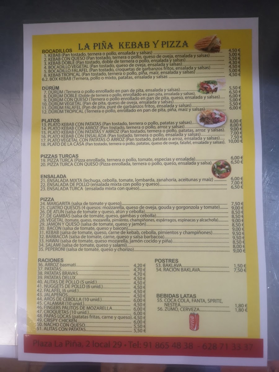 Piña kebab y pizza restaurant Photo Menu 1