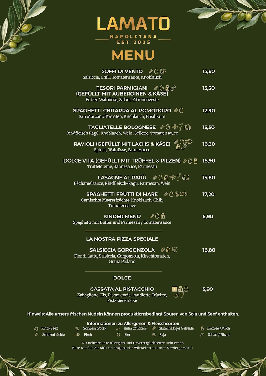Lamato Pizzeria Napoletana Photo Menu 2