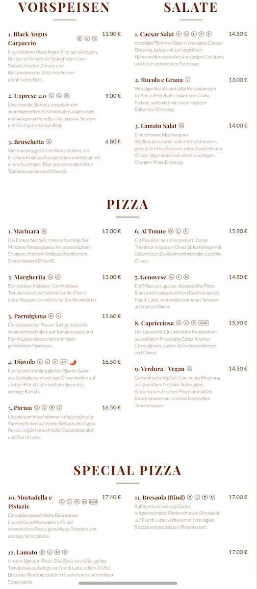 Lamato Pizzeria Napoletana Photo Menu 5