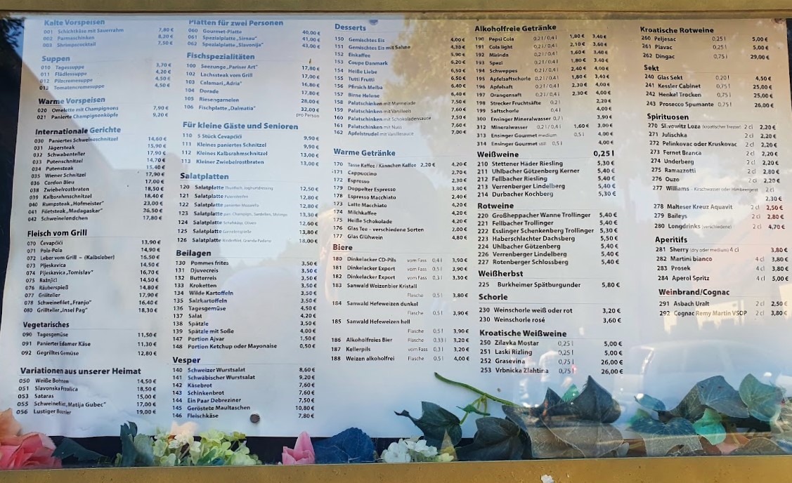 Sportheim Sirnau Photo Menu 3