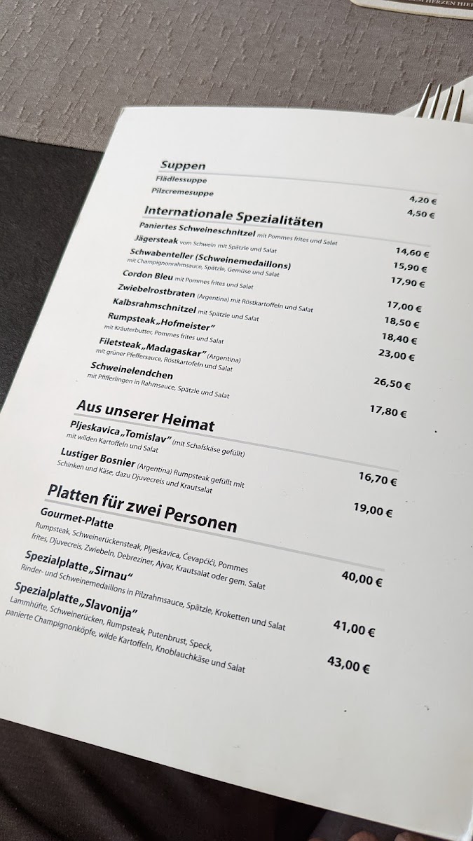 Sportheim Sirnau Photo Menu 9