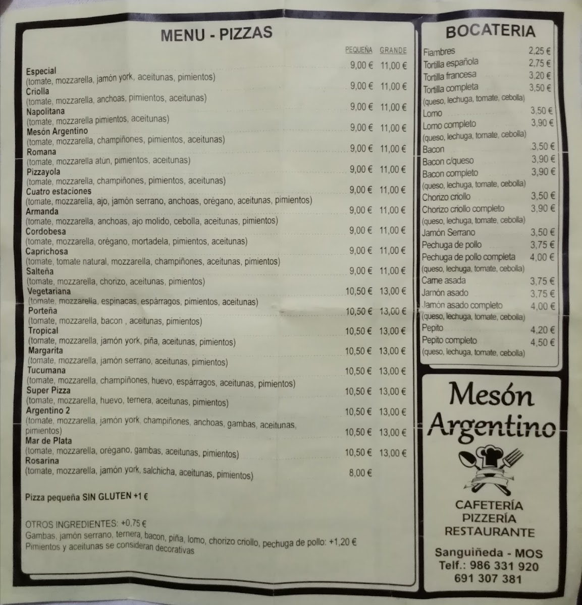 MESON ARGENTINO SL Photo Menu 2