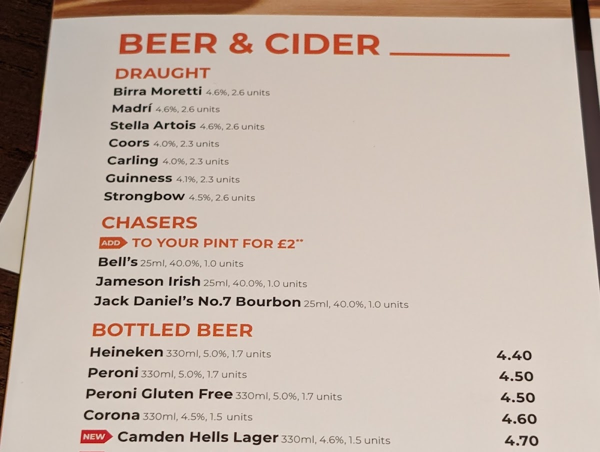 The Hampton Brewers Fayre Photo Menu 1