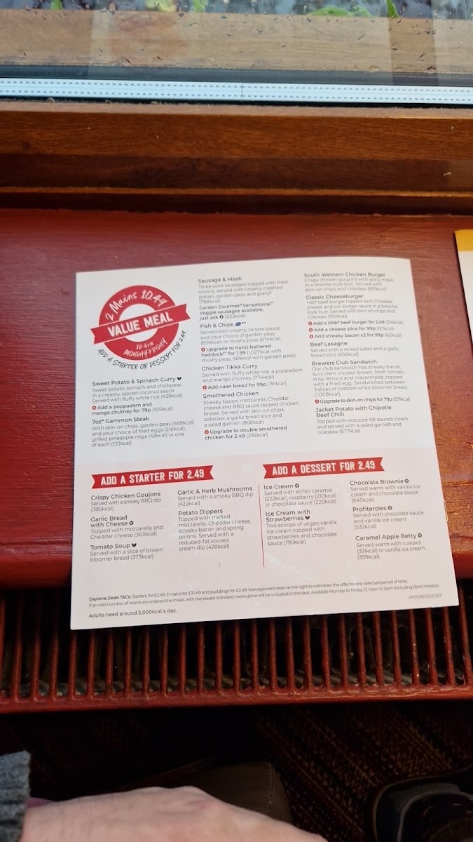 The Hampton Brewers Fayre Photo Menu 5