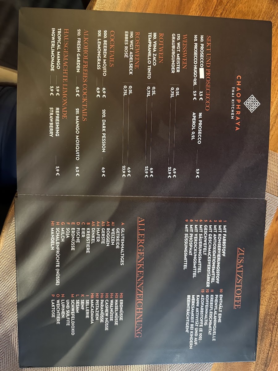 Chaophraya Thai Kitchen Photo Menu 2