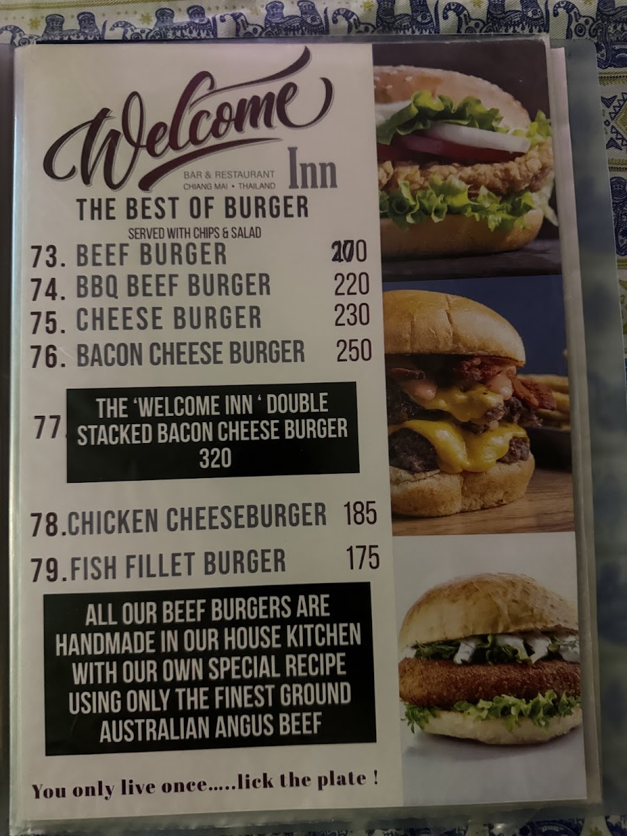 Welcome Inn Photo Menu 2