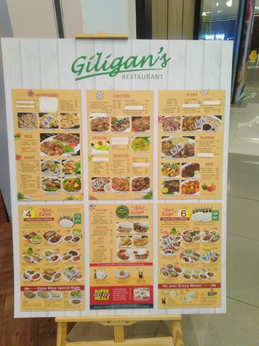 Giligan's Photo Menu 10