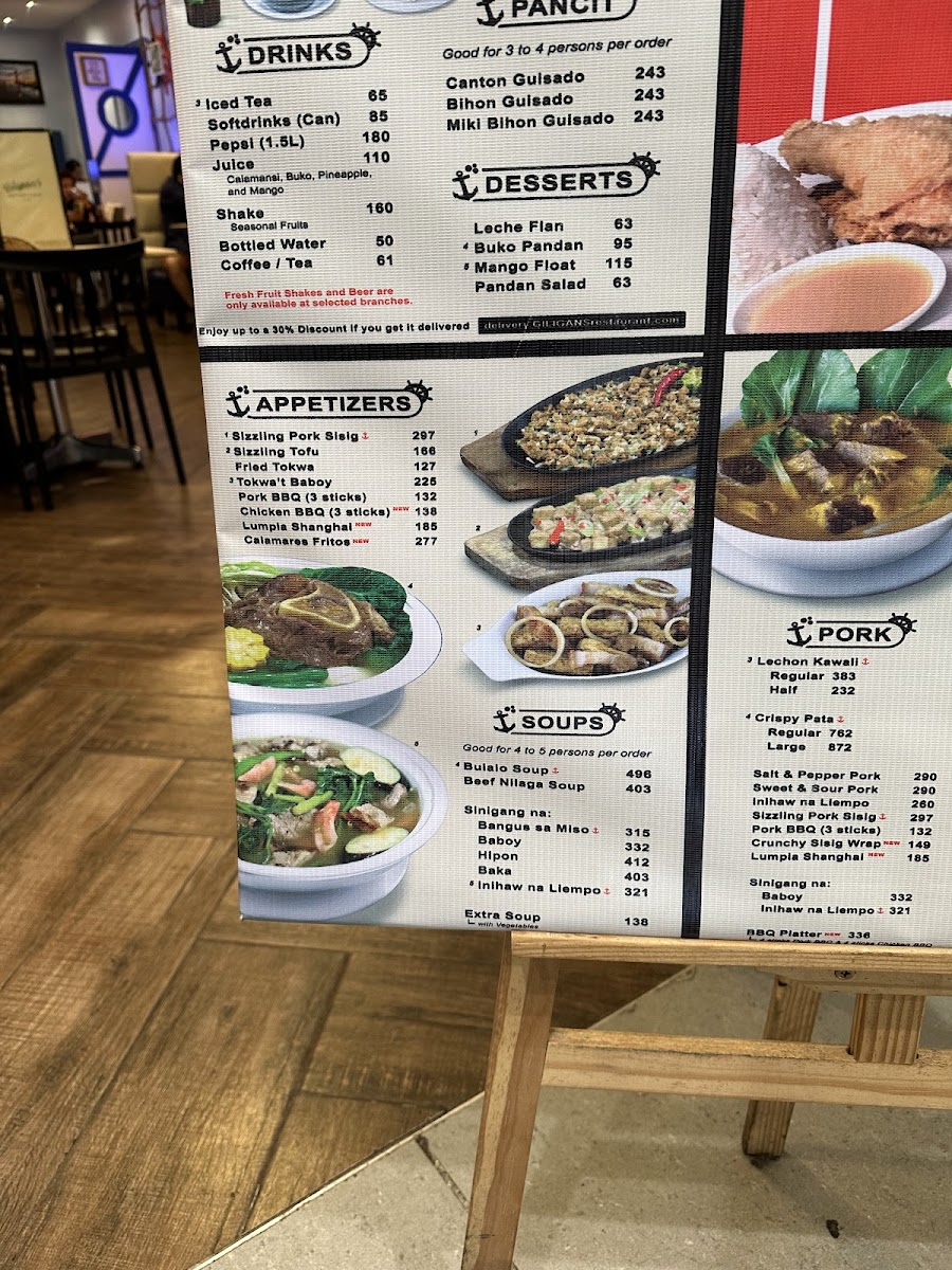 Giligan's Photo Menu 3