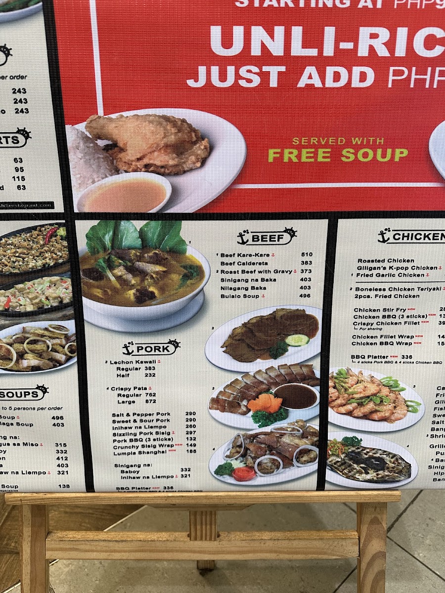 Giligan's Photo Menu 7