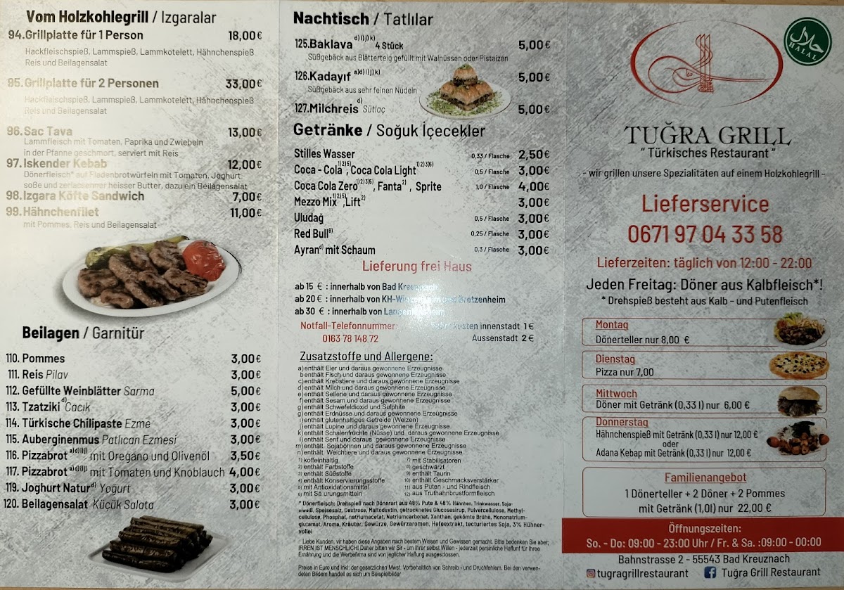 TUĞRA GRILL Türkisches Restaurant Photo Menu 2