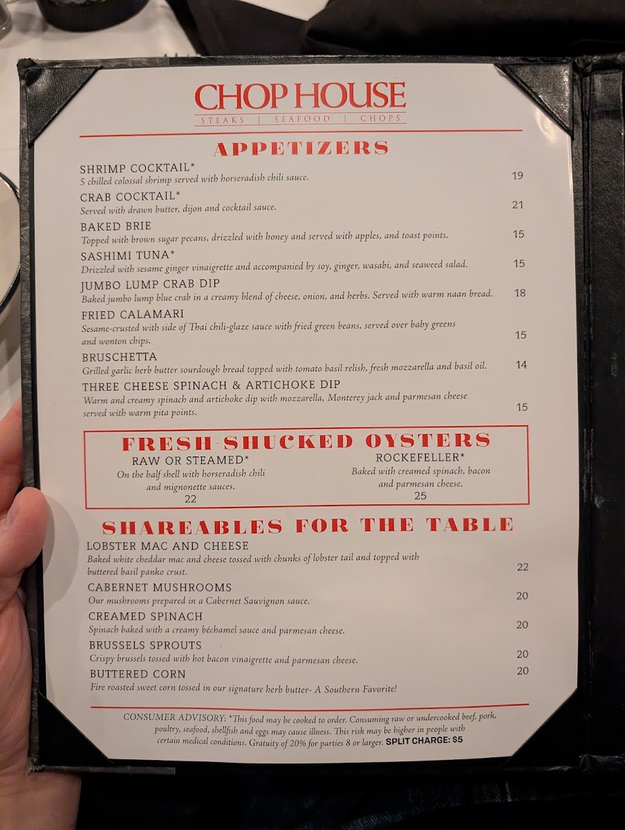 Chophouse Photo Menu 3