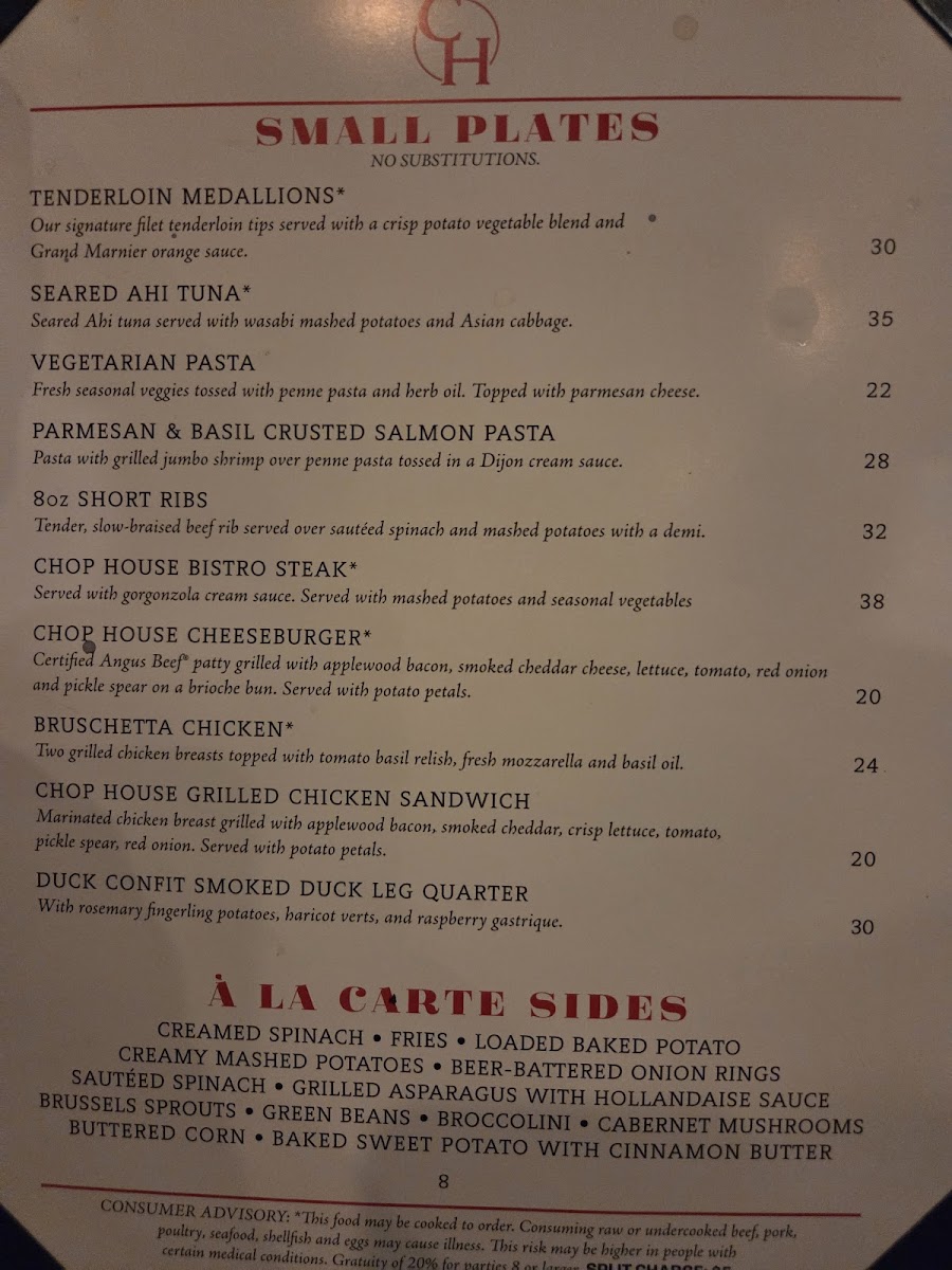Chophouse Photo Menu 5