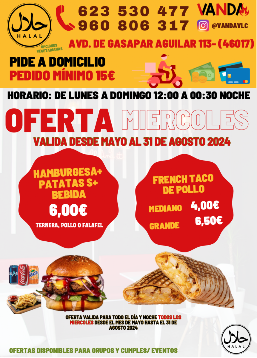 Vanda Pizzeria y Kebab halal en Valencia Photo Menu 3
