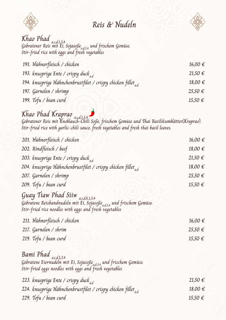 Lai Thai Restaurant Photo Menu 3