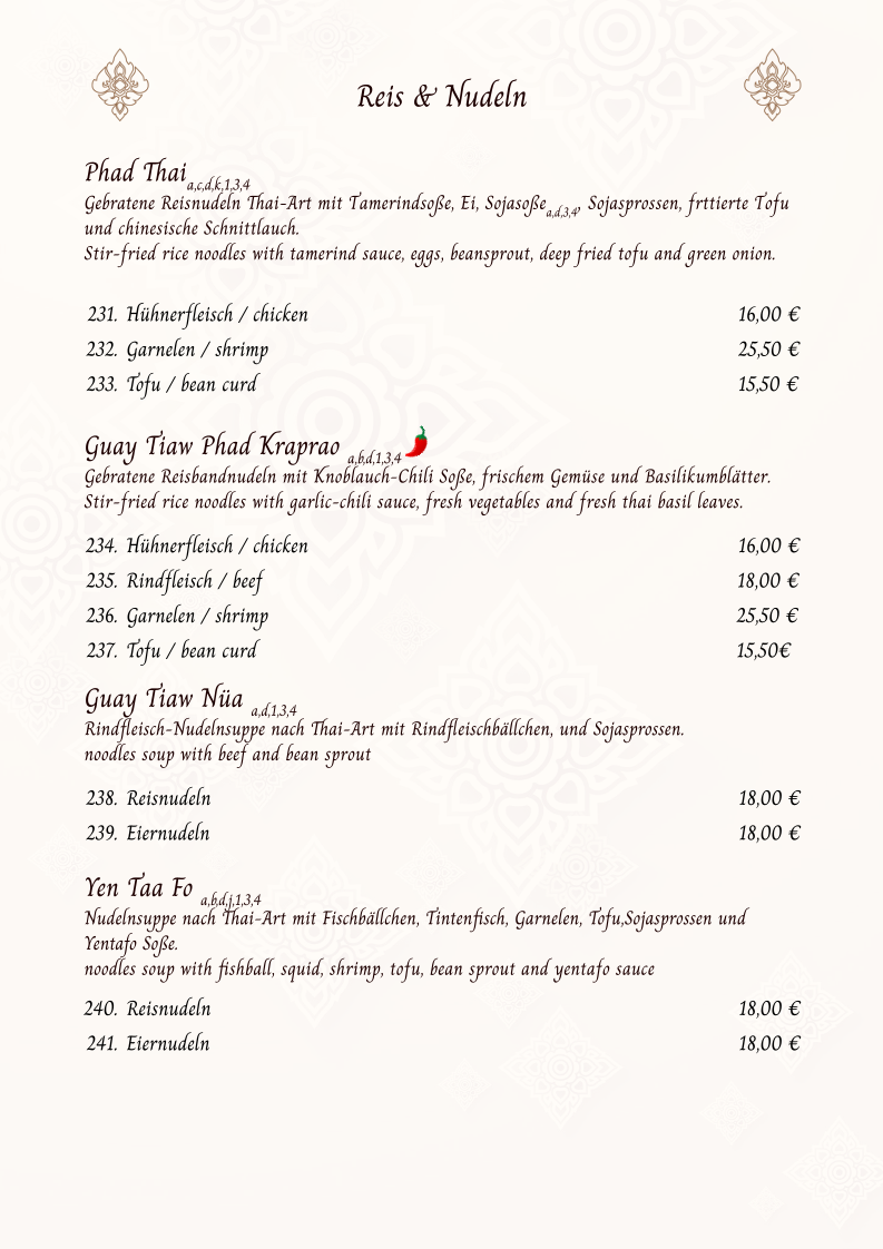Lai Thai Restaurant Photo Menu 5